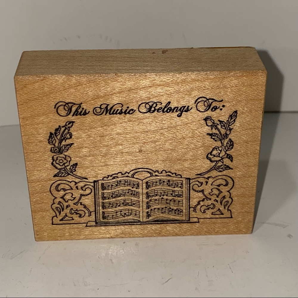 Vintage 80s-90s PSX Sheet Music Rubber Stamp "This Music Belongs To" Model F-420